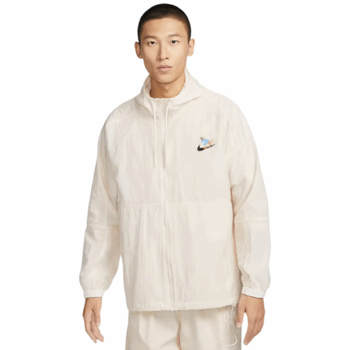 Kurtka męska Nike kreszowa z kapturem beżowa