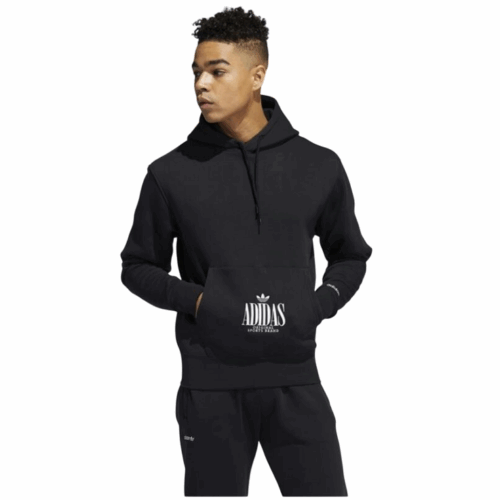 Bluza Adidas Trefoil Script z kapturem czarna