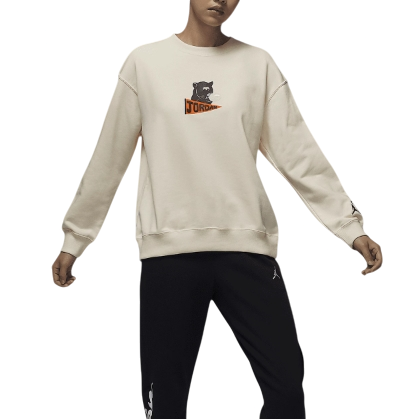 Bluza damska Nike Jordan French Terry kremowa