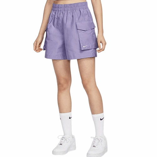 Spodenki damskie Nike Cargo wysoki stan fioletowe