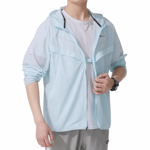 Kurtka męska Nike Stride z kapturem niebieska