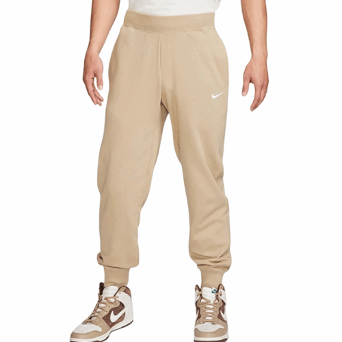 Spodnie sportowe męskie Nike Club kieszenie beżowe
