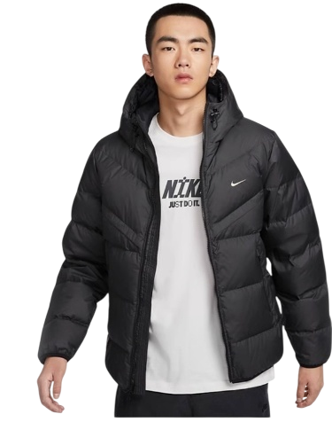 Kurtka męska Nike z kapturem zimowa czarna
